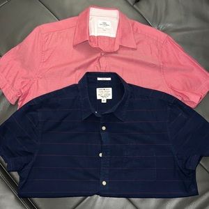 Lot of 2 button down short sleeve shirts  Ben Sherman and Lucky Brand